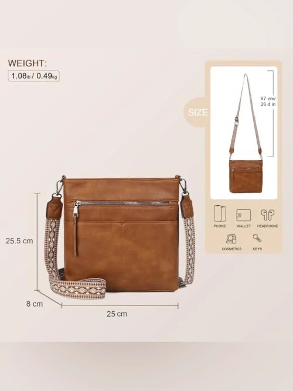 Gladdon Women's Shoulder Bag, Casual Handbag